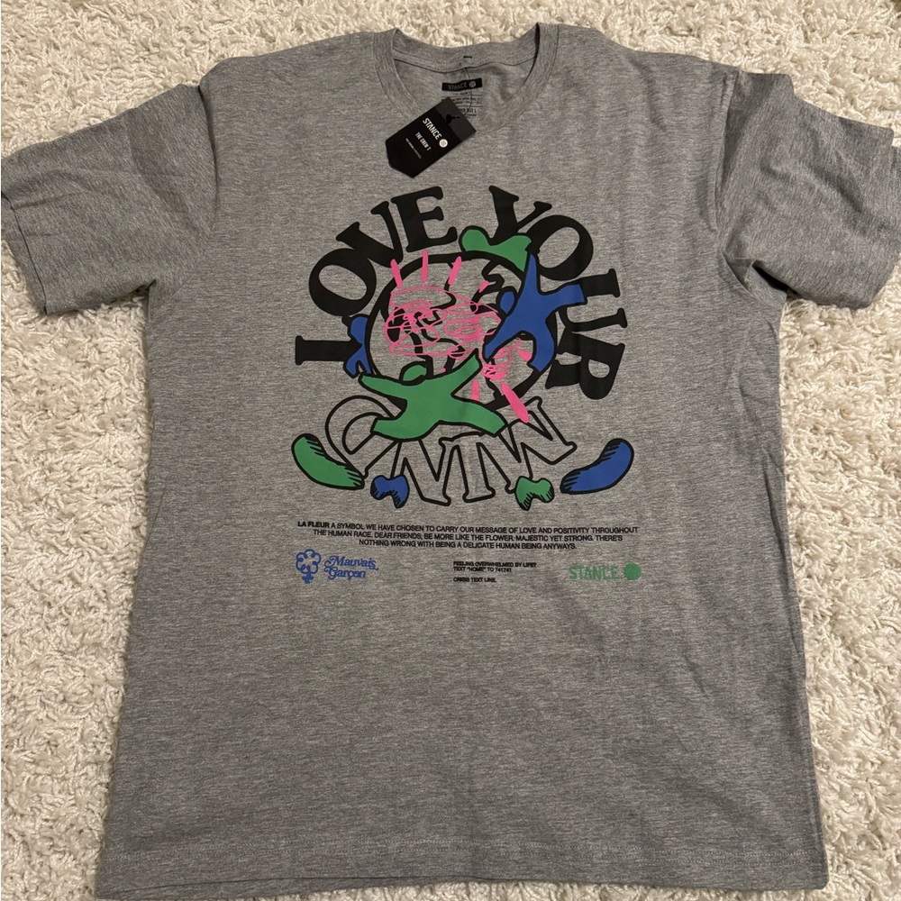 Stance Gray Crew Neck T-Shirt